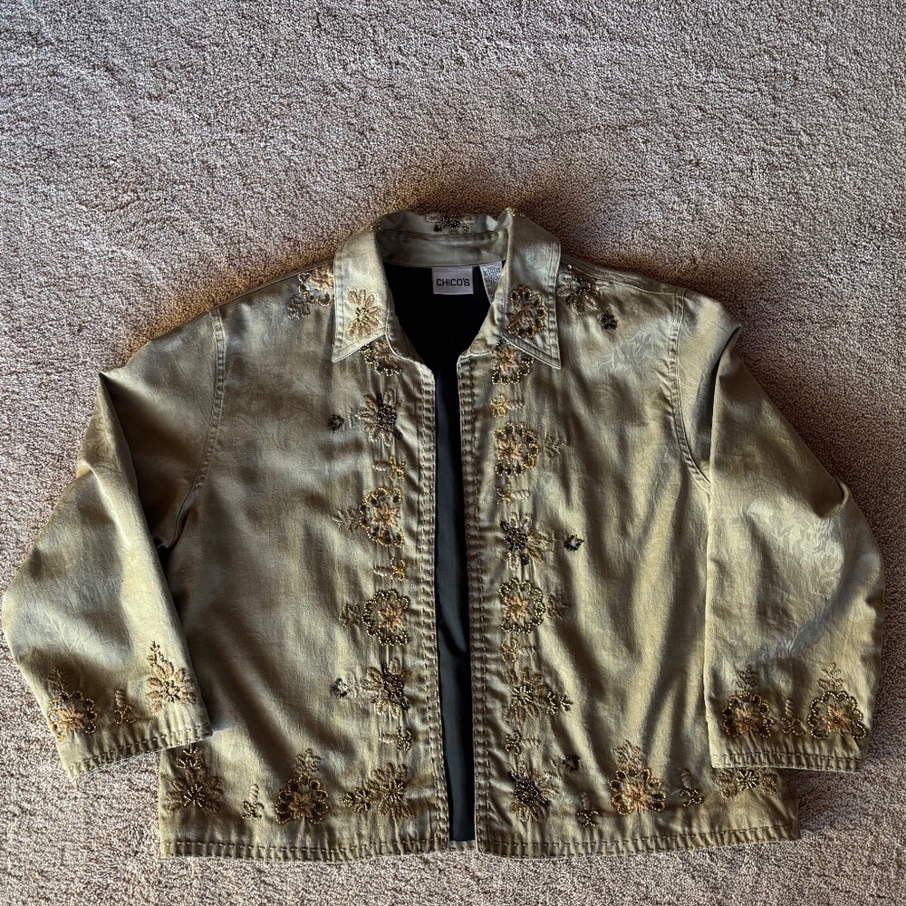 Embroidered Chicos Jacket - Picture 7 of 9